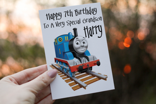 Thomas The Tank Engine Grandson Birthday Card, Card for Grandson